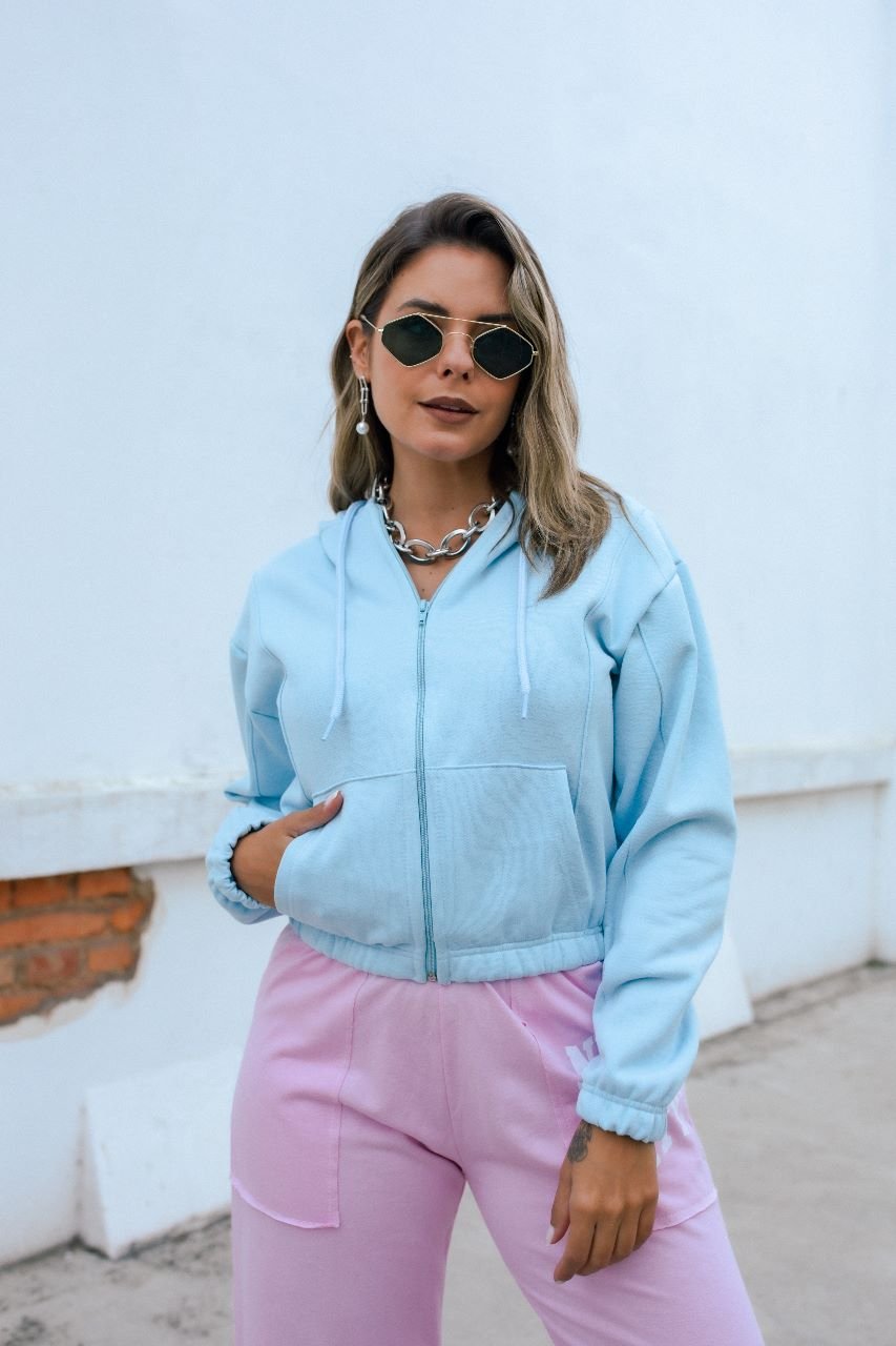 Moletom Peluciado Jaqueta Moletom Feminina Casaco Com Zíper